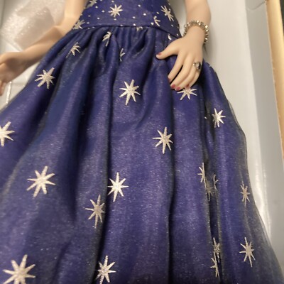 Franklin Mint Princess Diana Porcelain Doll in Blue Silk Taffeta Dress |  eBay