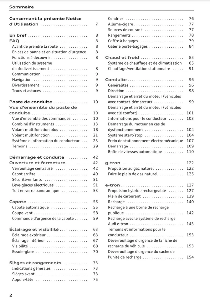 Audi A3 10 modèles 2016 Notice d'Utilisation Français - Photo 3/4