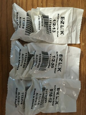 (2) 1/2''-13, (2) 1/2''-20, & (2) 9/16''-12 Carbon Steel Solid Insert For Metal