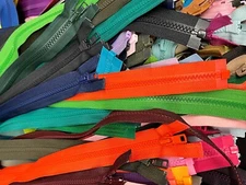 Sampler Set 50pcs YKK #5 36" Molded Plastic Jacket Zipper (one of each color)