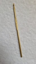 Vintage Crochet Hook Made In Germany Size G Metal Gold