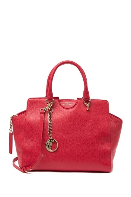 Bolso de Mano Versace V1705 Colección Cuero Rojo Guijarro Foto 2 de 4