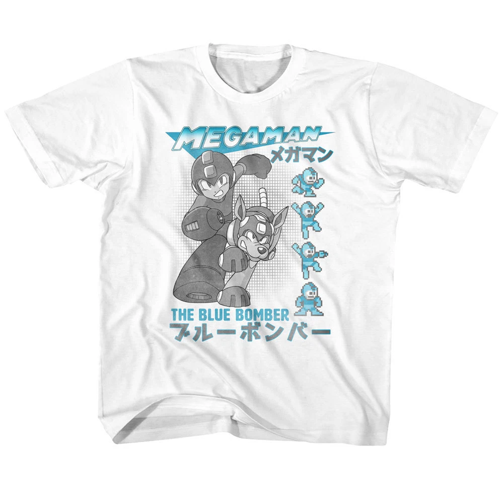 Mega Man The Blue Bomber Capcom Video Game Youth T Shirt 2T-YXL