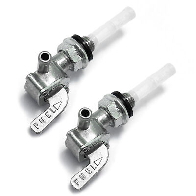 2Pcs ON/OFF Shut Off Valve Gas Fuel Tank Pump Petcock Switch Gasoline ...
