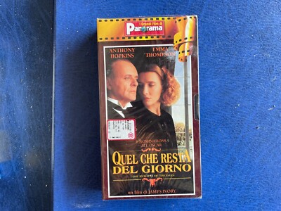 VIDEOCASSETTA VHS QUEL CHE RESTA DEL GIORNO ANTHONY  HOPKINS MAI USATA