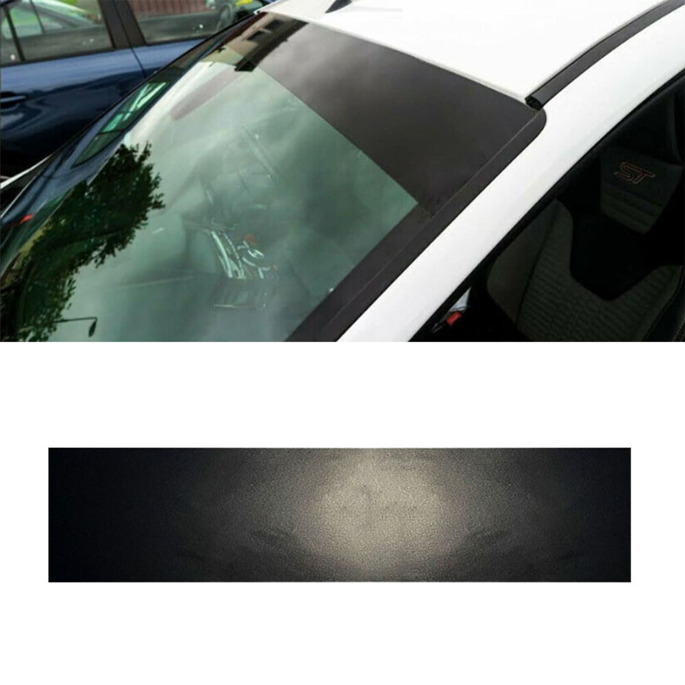 Matte Black Car Front Windshield Sunshade Sticker Sun Visor Strip Vinyl Decals
