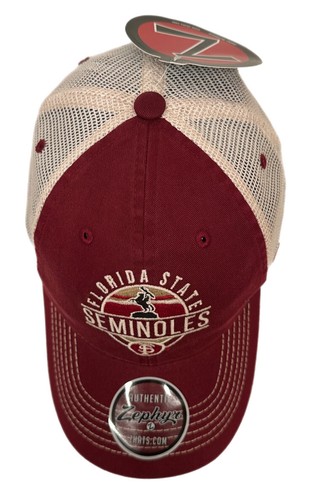 Zephyr NCAA Florida St Seminoles “Memorial" Washed Mesh Curved Bill ADJ Hat NWT - Picture 5 of 7