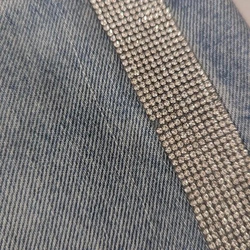 Pantalones de mezclilla Levis 501 originales recortados buenos como plateados lavados claros pedrería 28 x 28 - Imagen 11 de 11