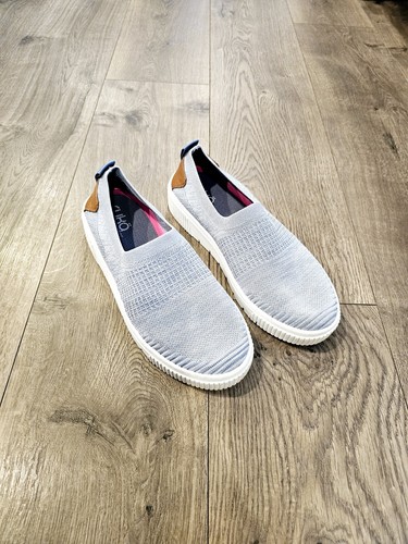 Ryka Women's Stretch Knit Slip-Ons- Re-Zorb Vista- Heather Blue- Size 9M - Picture 2 of 9