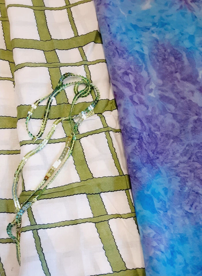 Lote de 5 telas de gasa y rayón, 7 yardas más en total, todas nuevas, más bonificación Foto 2 de 4