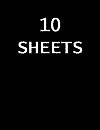 Carbon Paper 10 Sheets Black 10 8 1/2'' x 11'' Letter Size For Art & Business NEW