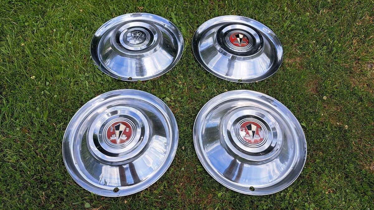 SET OF 4 1955 1956 HUDSON HORNET SPECIAL SUPER 8 CUSTOM HUBCAPS