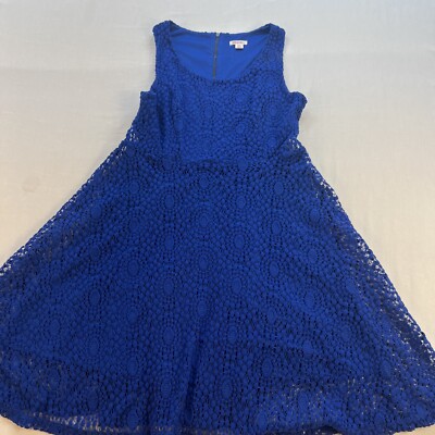 Xhilaration Sleeveless Lace Dress Blue Color Womens Size Medium | eBay