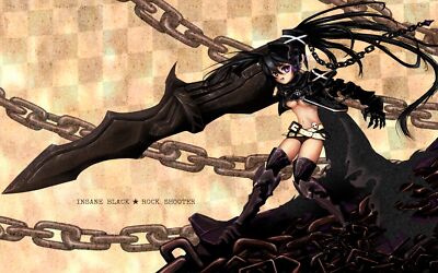 Anime Insane Black Rock Shooter  Gaming Mat Desk 16339