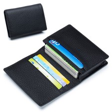 Genuine Leather Pocket Business Card Case Holder Slim Name Card Carrier Wallet