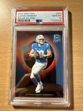2022 SPECTRA Justin Herbert Solar Eclipse #SE3 PSA 10 Gem Mint POP 2 Case Hit