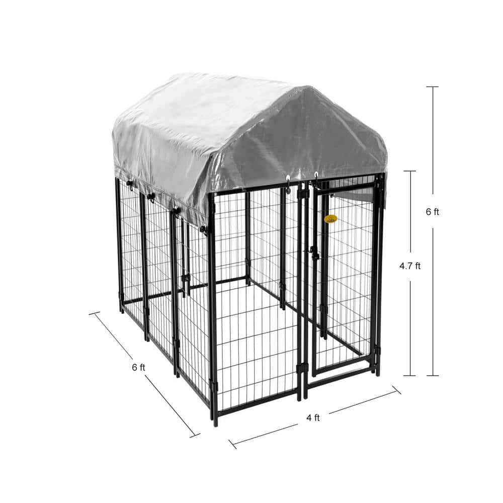6 ft. x 4 ft. x 6 ft. Welded Wire Dog Fence Kennel Kit eBay