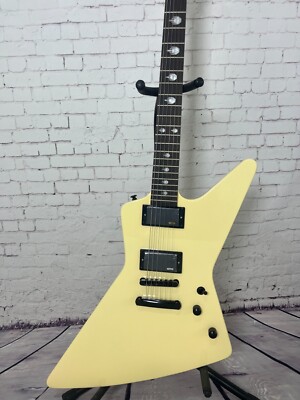 Factory custom Electric guitar finger inlays explorer  cream yellow