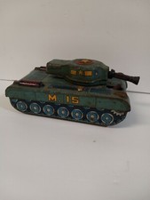 Vintage Modern Toys Tin Friction Army Tank M. 15