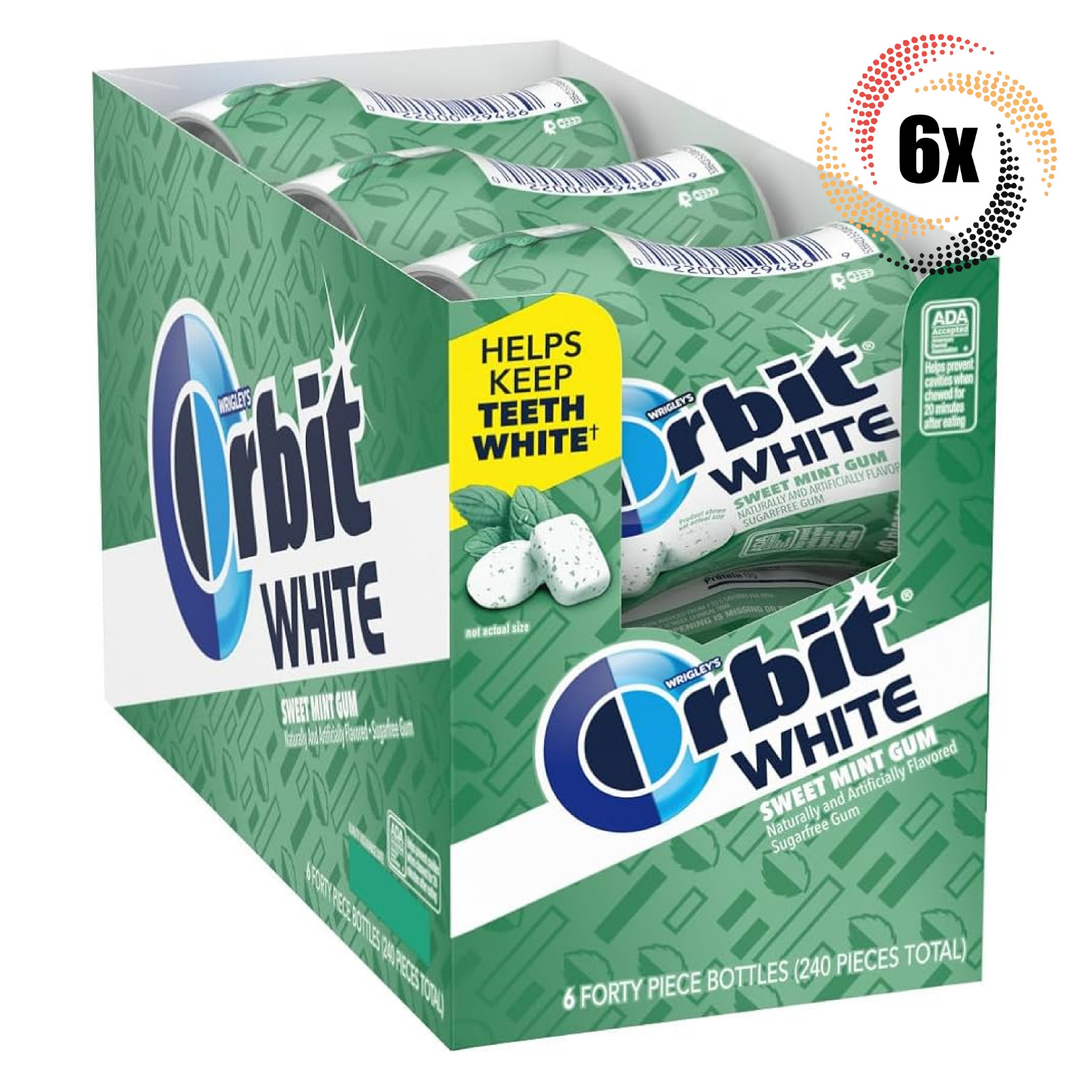 6    Wrigleys Orbit White     |  40