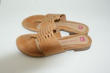 Sandales Talons Compensés En Cuir Elaine Turner - Taille 8.5 US (B/M) - Semelle En Liège - Occasion Très Bon État