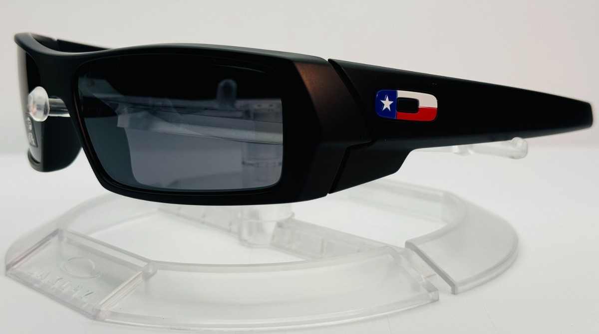 New Oakley Gascan Sunglasses / Matte Black / Texas Flag / Black
