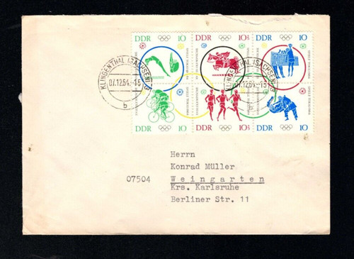 GDR N.1039 - 1044 sheets on letter (BA10)