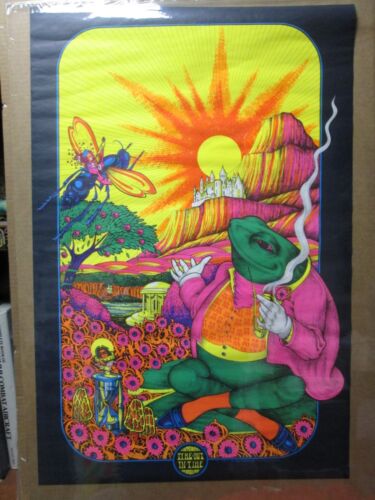 Time out in time Toad Vintage black light Poster Saladin 1970 Psychedelic 19590 - Picture 1 of 5