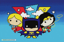 Diamond Art Club 'TINY SUPER HEROES' - 20" x 13" - NEW - JUSTICE LEAGUE