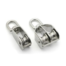Stainless Steel Heavy Duty Single Double Pulley Block Wheel Swivel Lifting Rope