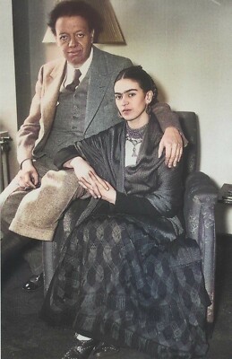 Frida Kahlo -Diego and Frida 1939 COLOR  -  CANVAS or PRINT WALL ART