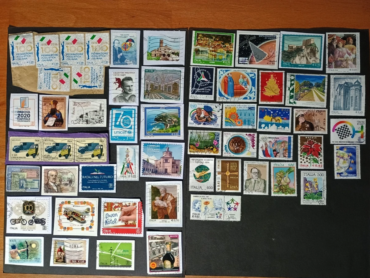briefmarken italien lot bedarfsgestempelt, überwiegend auf papier ( 35 )