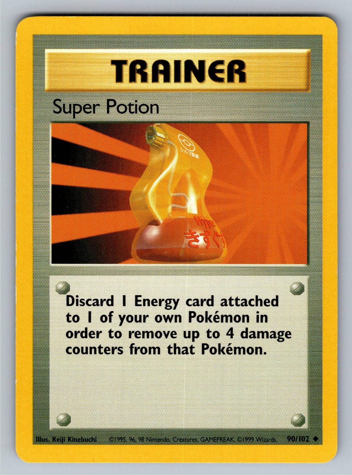 Super Potion 90/102 Uncommon Base Set Unlimited Pokemon Lightly Played