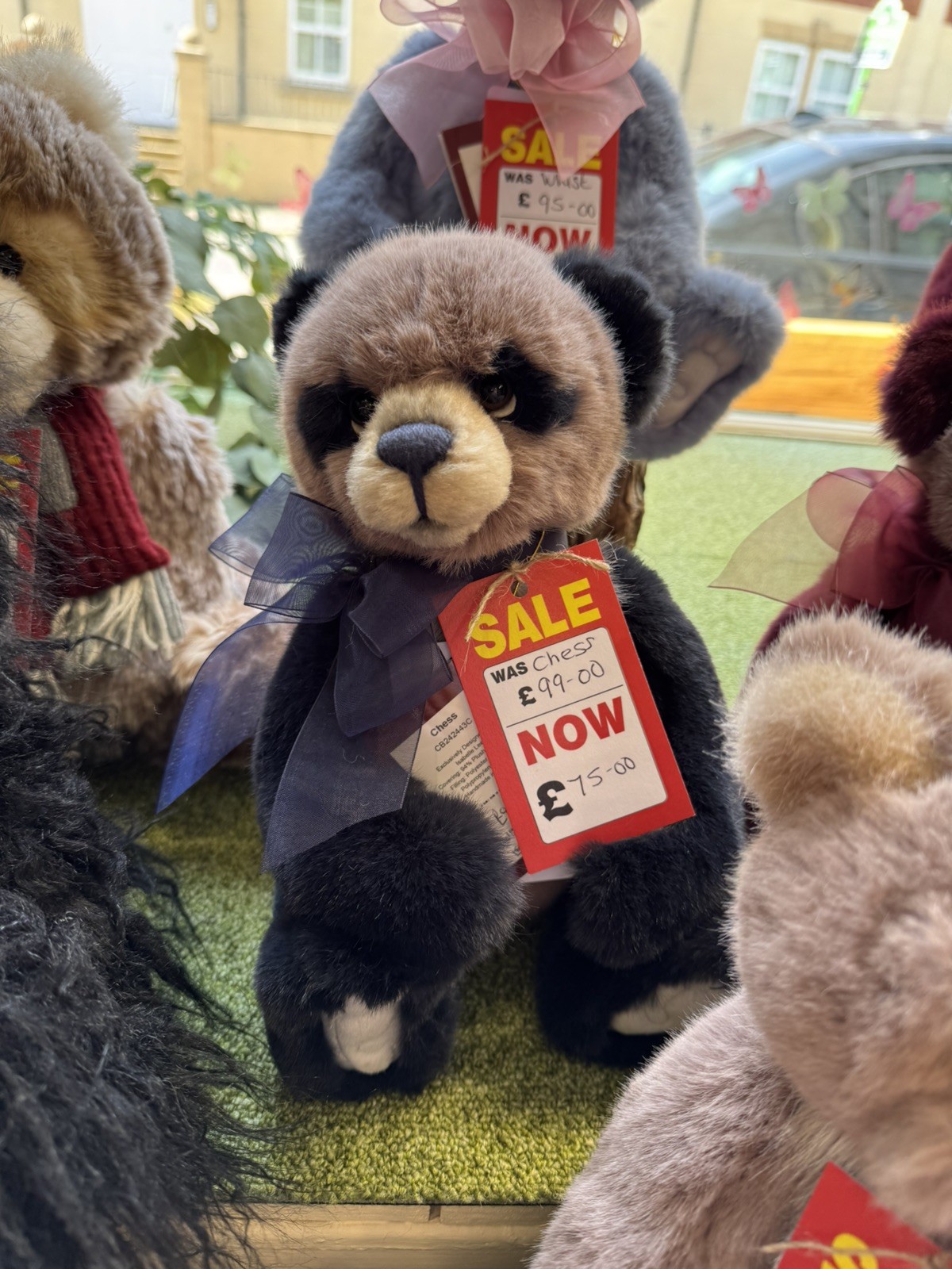 Charlie Bears 2024 Chess Teddy Bear - Panda Plush Toy