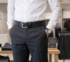 Mens Genuine Leather Belt Black Full Grain 35mm Jeans Trouser Casual Formal Belt