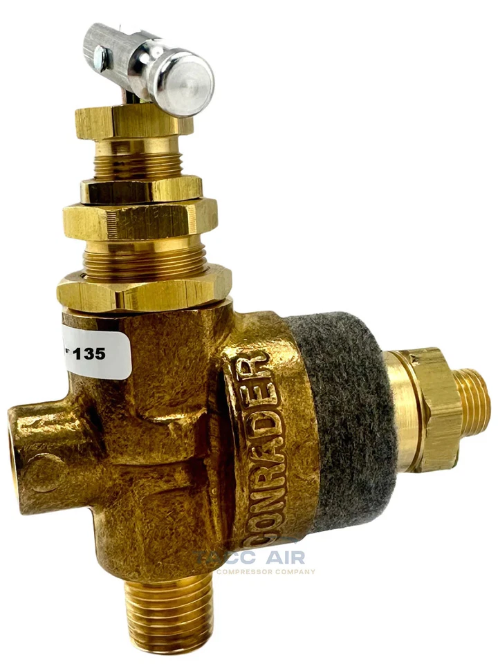 Válvula descargadora piloto de compresor de aire con silenciador ventilación Rolair 131B 110-135 PSI Foto 3 de 4