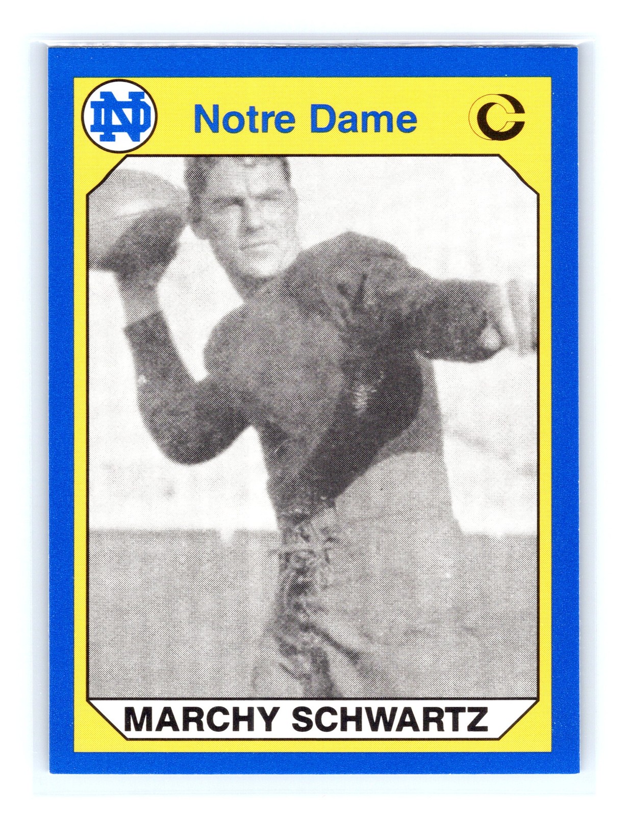 1990 Collegiate Collection Notre Dame #146 Marchy Schwartz Fighting Irish