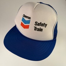 Chevron Safety Train Vintage Trucker Hat Mens...
