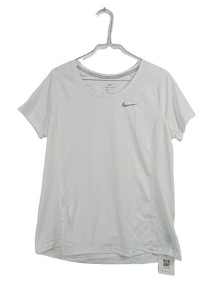 Nike Dri-Fit Damen Sport Shirt Running T-Shirt Weiß Gr. L