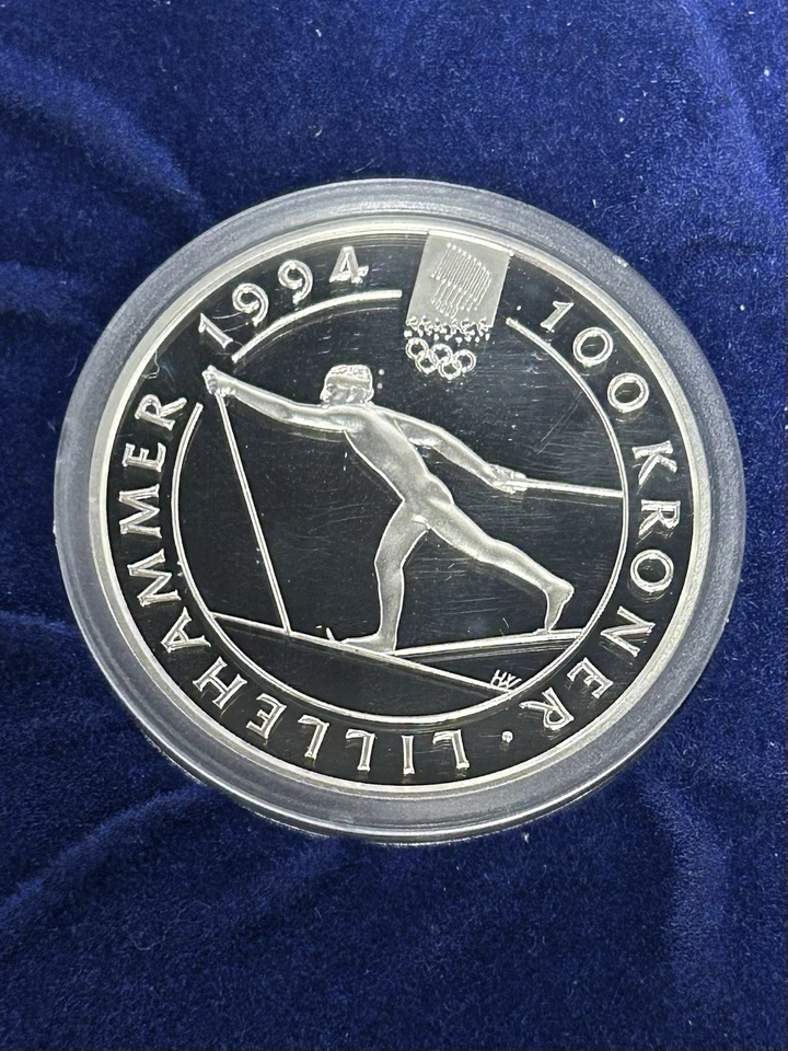 Norway Lillehammer 1994 Winter Olympics Coin Set .999 Fine Silver Bar - Image 4 of 4