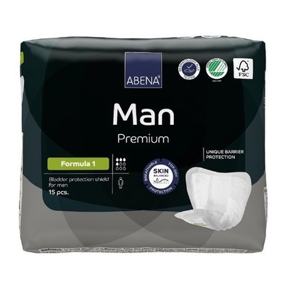 ABENA MAN FORMULA 1 Bremsbeläge für Herren 15pcs. Blase Schutz Inkontinenz