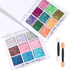 18 Color Face  Body Glitter Gel, 2 PCS, Chunky Glitter for Kids  Women