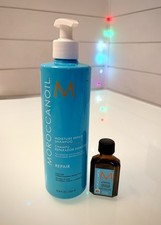 2 New MOROCCAN OIL Repair Shampoo 16.9oz  Hair Oil Treatment 0.85oz Keratin