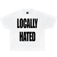 LOCALLY HATED Boxy Vintage Shirt Graphic T-shirt Oversized Streetwear Y2K Unisex
