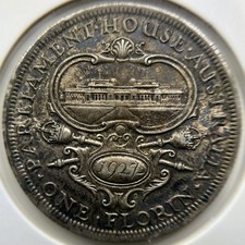 1927 Parliament House Florin Coin - Extremely Fine - Silver George V