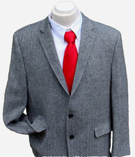 Lauren Ralph Lauren 2 Button Blazer Mens 48R Tweed Wool Herringbone Sports Coat