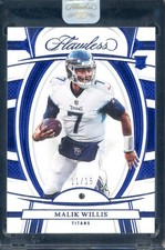 2022 Panini Flawless Sapphire #103 Malik Willis Titans RC Rookie 11/15
