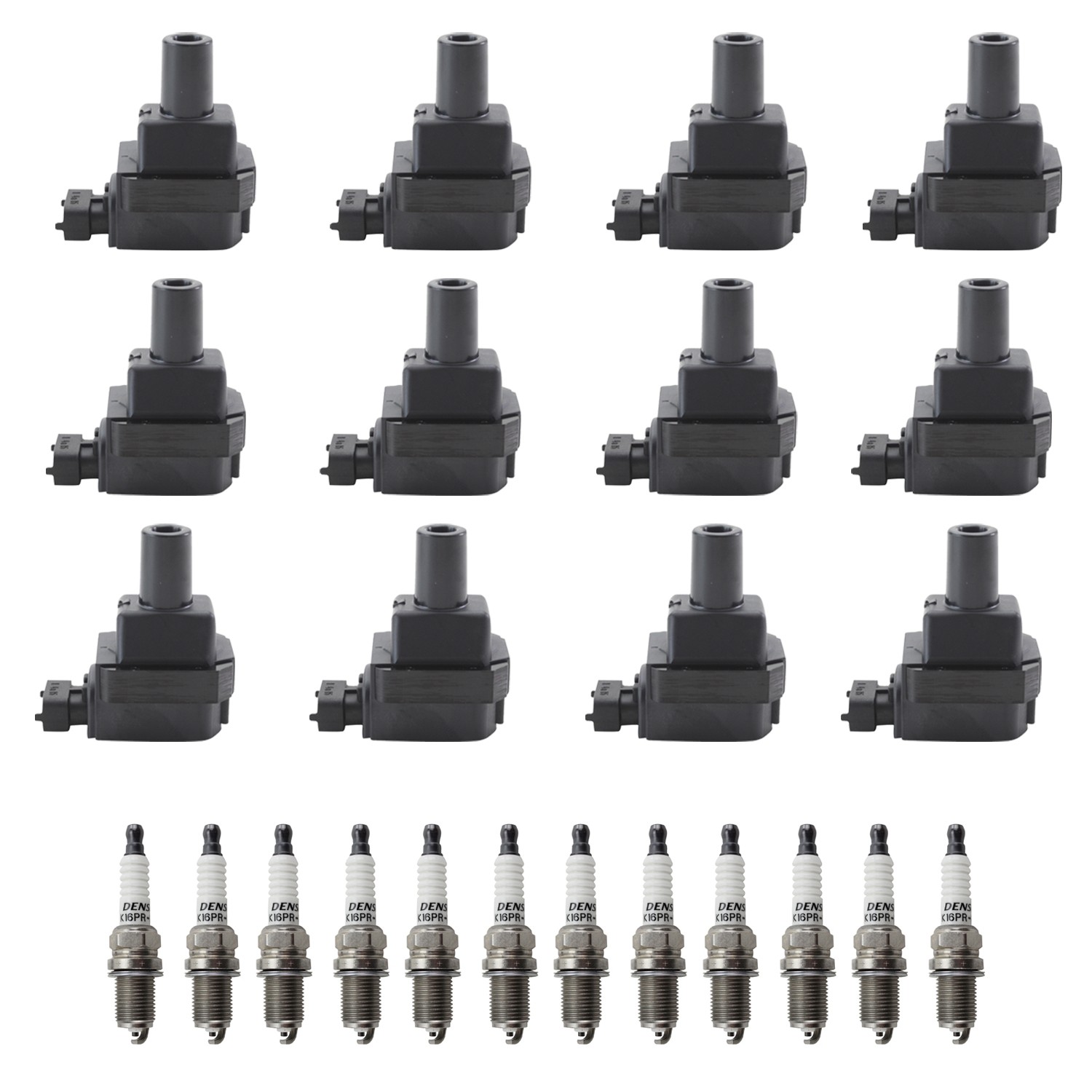 Bosch Ignition Coils and Denso Spark Plugs Kit for Mercedes-Benz SL600 1999-2001