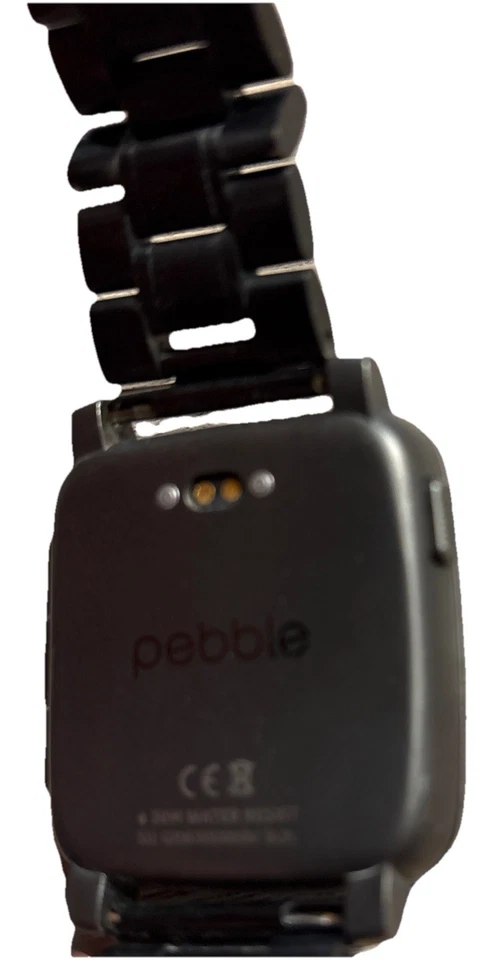 Pebble Time Stahl Smartwatch mit Metallband - Bild 3 von 4