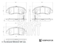 Bremsbelagsatz Scheibenbremse Vorne Blue Print ADBP420128 FÜR Mitsubishi
